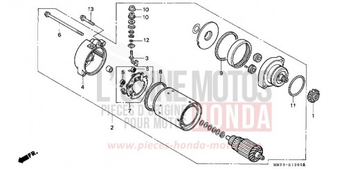 STARTING MOTOR CB750F2N de 1992